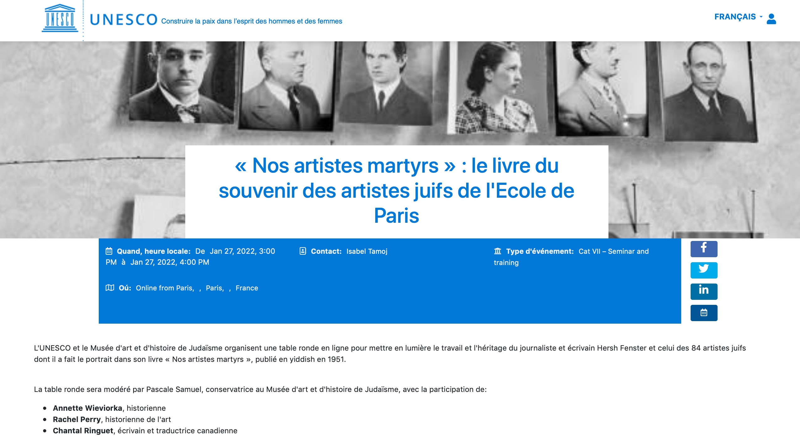 « Nos artistes martyrs » : le livre du souvenir des artistes juifs de l'Ecole de Paris.
